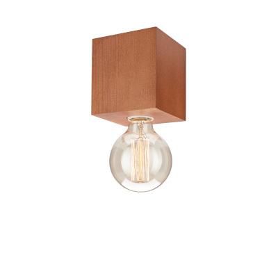 Spot kocka 60W E27 rustik fa