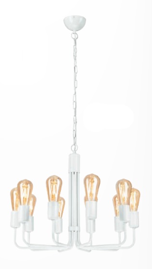 TIFANNY csillár 10x60W E27 fehér