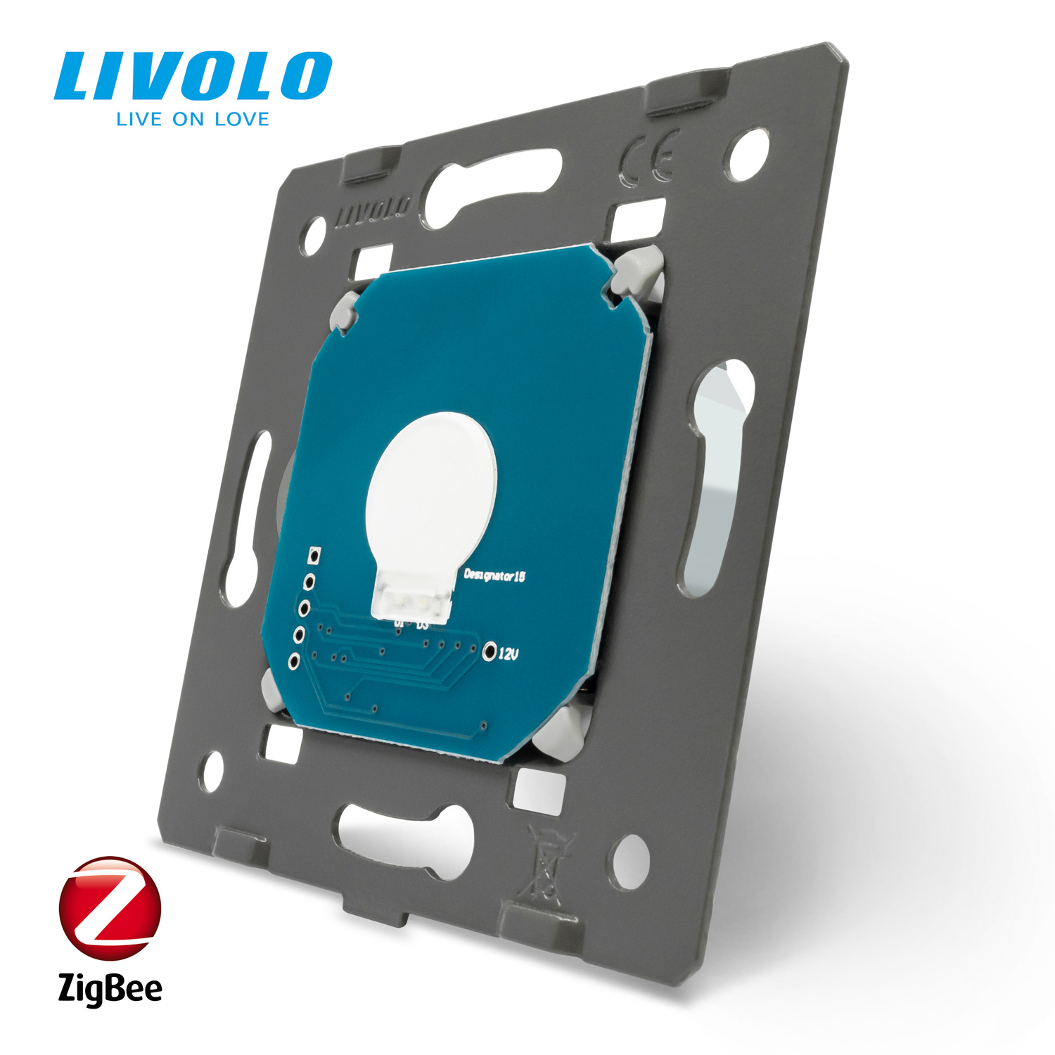 Livolo 106 váltókapcsoló érintőpanel 250V 5A zigbee okos kapcsoló panel