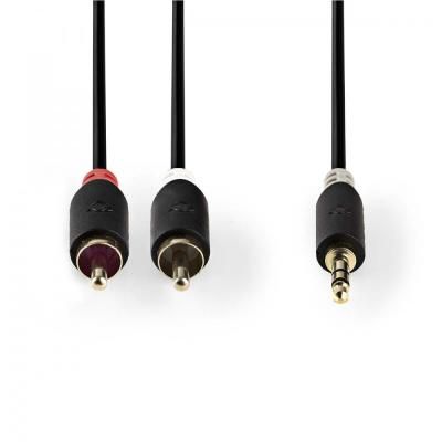 3.5MM-ES DUGÓ - 2DB RCA DUGÓ SZTEREO Nedis