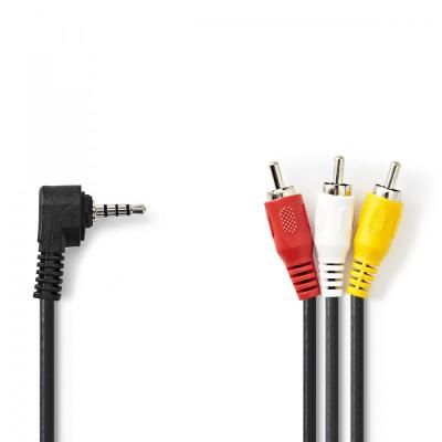 AV JACK 3.5MM - 3x RCA KÁBEL, 2M (C