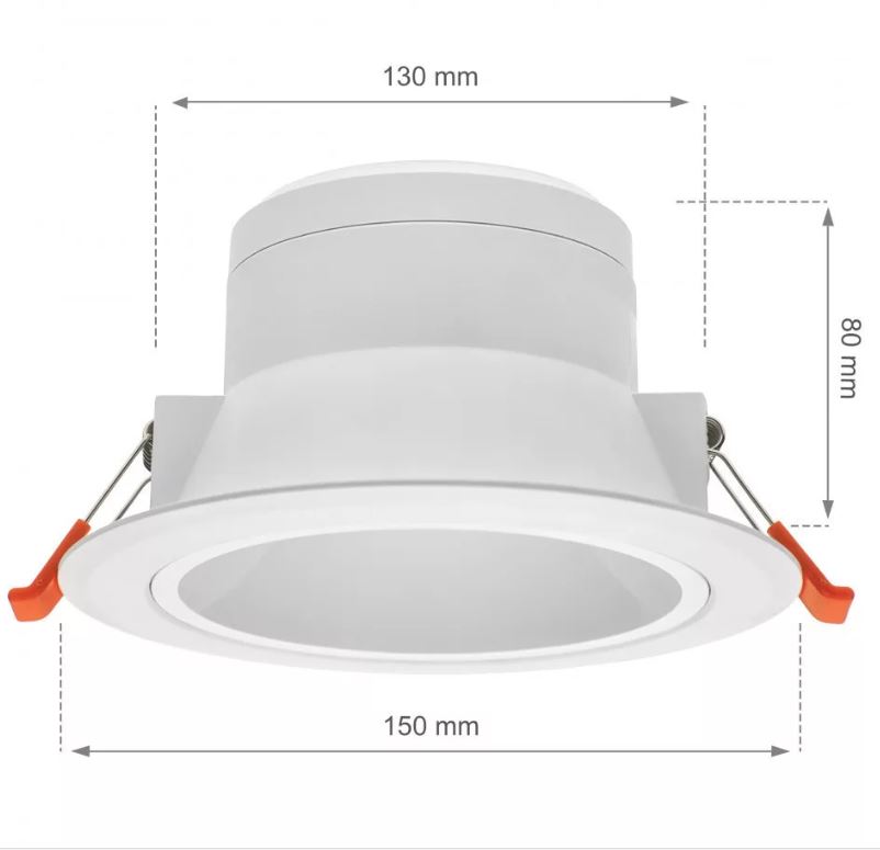 LED spot 15W 4000K beép. IP44 fh.@ Ceiline III LED downlight 230V 10W