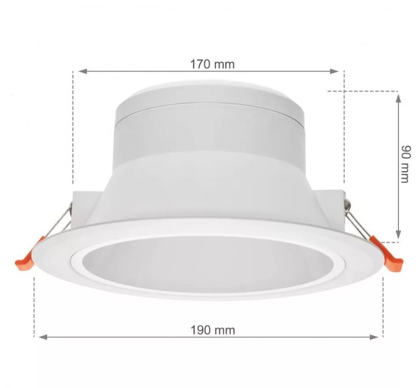 LED spot 20W 4000K beép. IP44 fh.@ Ceiline III LED downlight 230V 10W