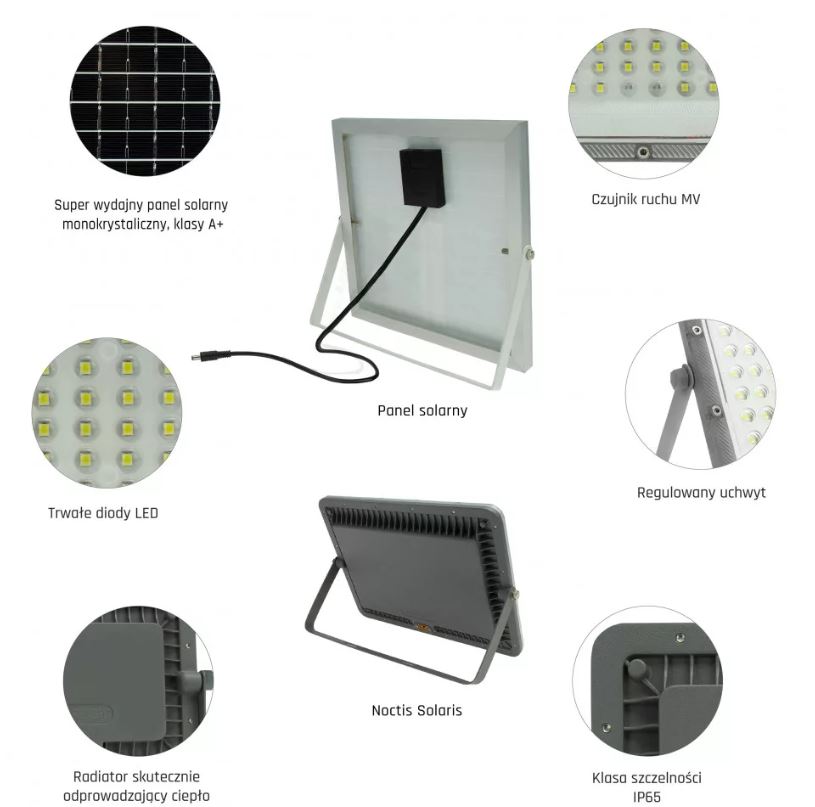 NAPELEMES LED LÁMPA MOZG.200W 6000K@