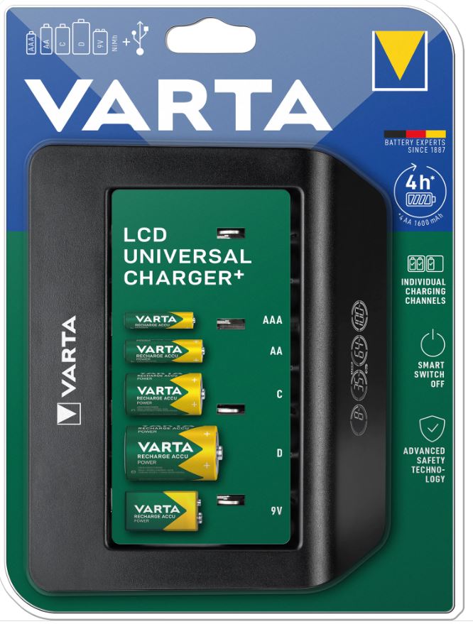 VARTA akkutöltő univ. AA,AAA,C,D,9V@