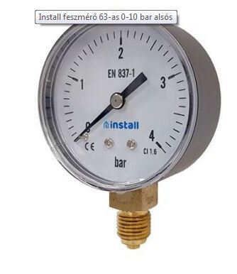 BRH NYOMÁSMÉRŐ 0-10BAR ÁTMÉRŐ: 63mm