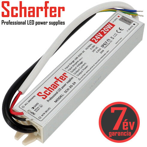 LED TÁPEGYSÉG 20W 24VDC 0,83A IP67