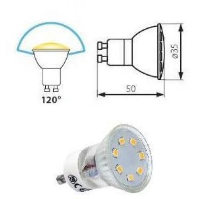 LED GU10 2,2W  230V 7LED SMD