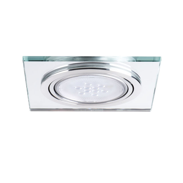 Dekorációs keret foglalat nélkül 12-240V 20W ezüst AR-111/ES-111/G53/GU10