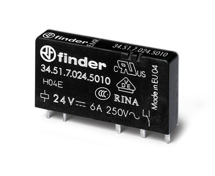 PRINTRELÉ 60V/DC 1C/O 6A