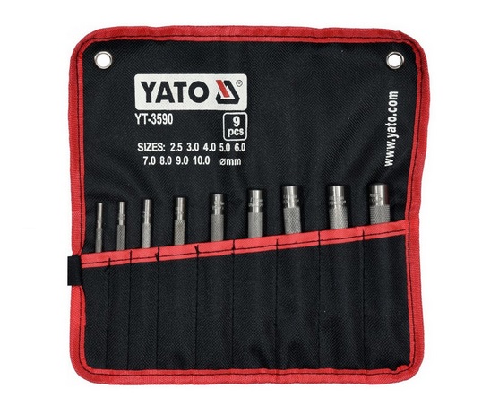 YATO BŐRLYUKASZTÓ KÉSZLET 9DB-OS @