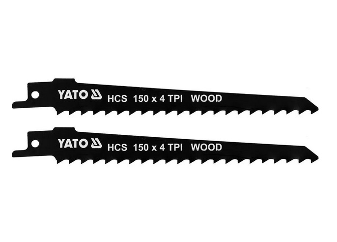 YATO szablyafűrészlap 150/1,2mm fához, 4TPI HCS