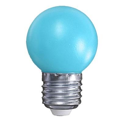 Színes LED gömb 1W E27 kék@