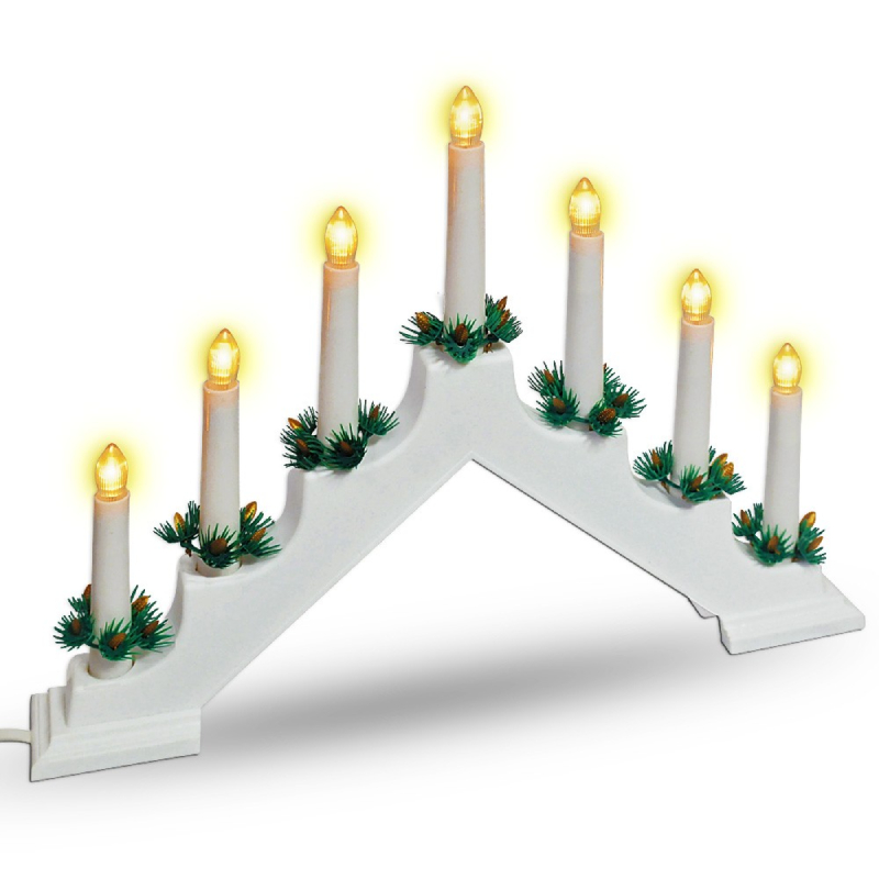 XMAS PIRAMIS 7LED MELEG FH FEHÉR@