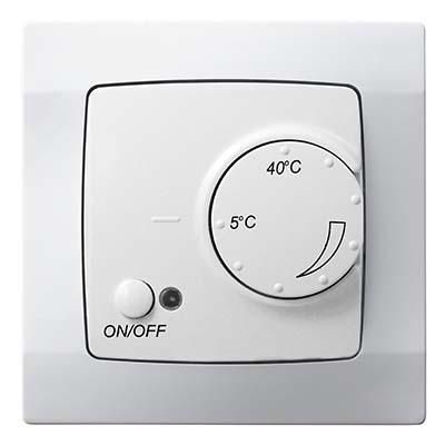 KÁRÓ termosztát komplett fehér