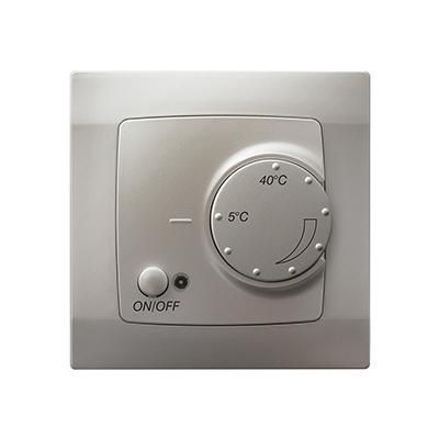 KÁRÓ termosztát komplett gyöngyház ezüst