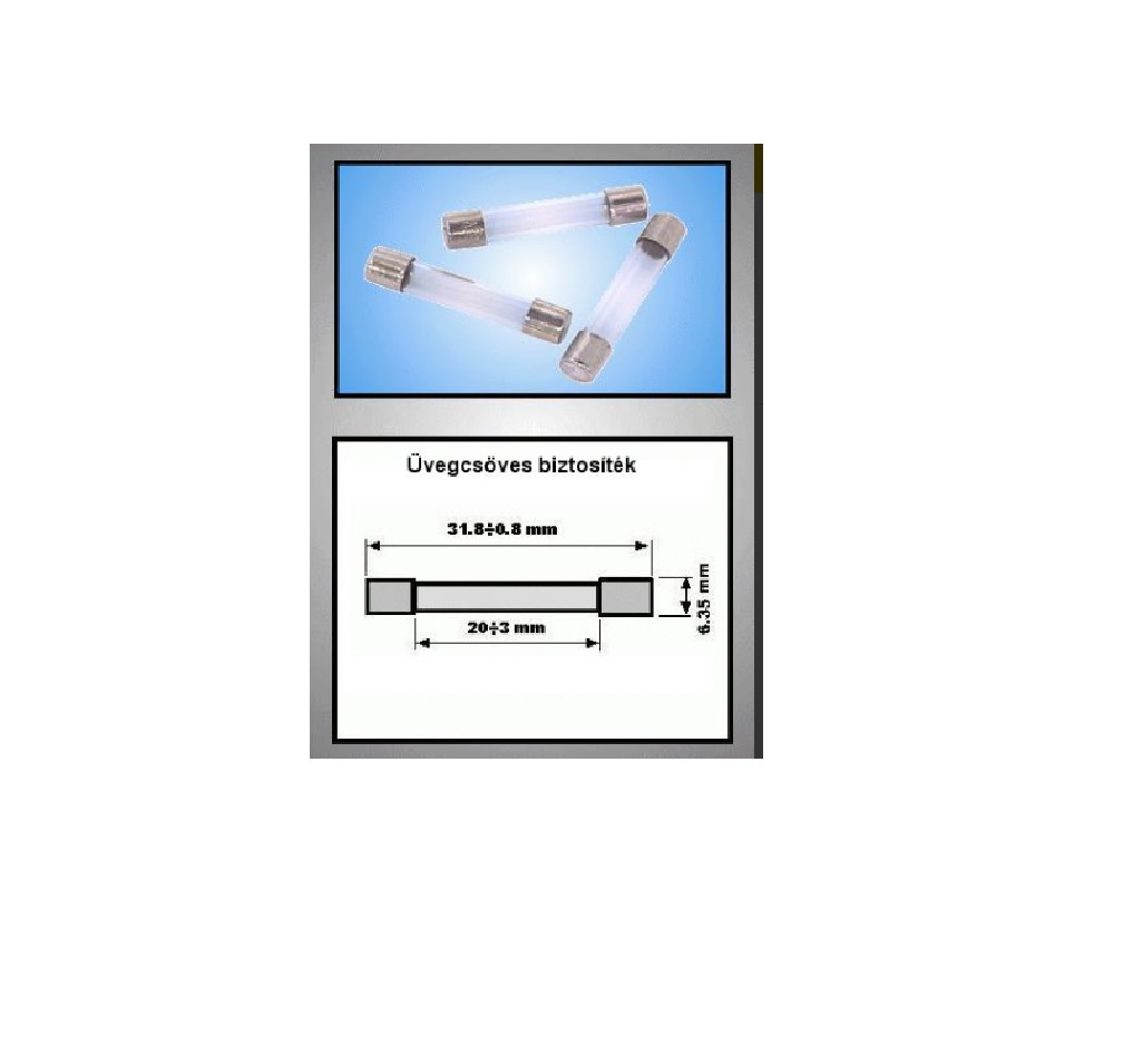 ÜVEGCSÖVES BIZT.6,3x32mm 800mA LASSÚ