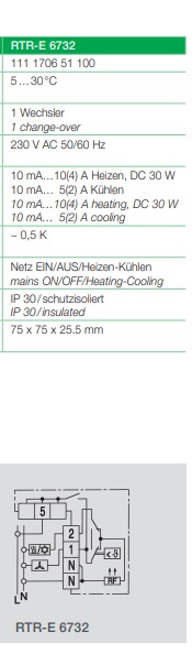 EBERLE RTR-E-6732 TERMOSZTÁT 5-30°C