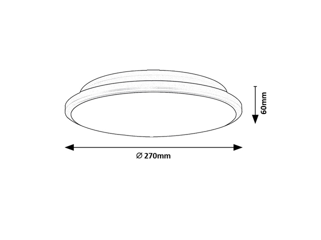 ENGON beltéri mennyezeti LED 18W D27cm ezüst@