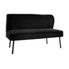 Kanapé 124x121x75,2cm fekete/fa@ Jerteh