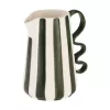 Kancsó 19,5cm feh/zöld csíkos @ JINJITI