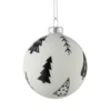 Karácsonyfagömb fenyős O8cm feh @