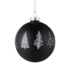 Karácsonyfagömb fenyős O8cm fek @