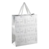 Ajándéktáska 26x32x10cm ezüst @