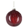 KarácsonyfagömbO8cm piros/csill @
