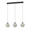 MIDSUMER függ. E27 3x40W fek/krém