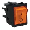 KB.131-002 kapcsoló fekete ház, narancs billentyű, csavaros