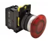 NYOMÓGOMB GOMBAFEJŰ PIROS 1×NC, 5A/230V AC-15, 40mm, IP65,