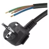 EMOS dugós csatlakozóvezeték H05VV-F 3x1,5mm2, fekete, 2m