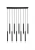 Ramira függ.G9 10x5W,L96cm fek.