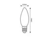 LED E14 C37 5W 450lm RGB SMD@