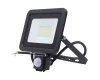 LED fényvető/reflektor mozgásérzékelővel 30W 4000K 2200lm fekete, lapos kivitel