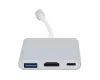 3in1 Multiport USB-C adapter 10cm kábellel @