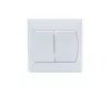 AKCENT 106+6 dupla alternatív kapcsoló fehér