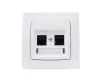 KÁRÓ RJ45x2 csatlakozóaljzat komplett fehér