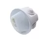 Kötődoboz 80x50mm falon kívüli, membrános, IP65, kerek, pattintós fedél