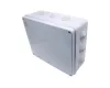 Kötődoboz 300x250x120mm falon kívüli, membrános, IP65, csavaros fedél