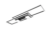 ALBANY mennyezet lámp 1x37W LED4300