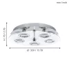 Cabo mennyezeti SS LED-es lámpa 5*2,5W kerek h:13552 cabo GU10 b:gl2869