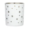 Mécsestartó O7x8cm fehér/arany @