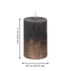 Gyertya O7x11cm antracit Glenbarr@