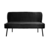 Kanapé 124x121x75,2cm fekete/fa@ Jerteh