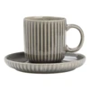 Csésze tányérral szürke Morombe@