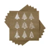 Szalvéta fenyőfákkal arany 20db @