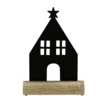 Ház 20cm fekete/natúr@