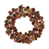 Koszorú O37cm bogyós/tobozos @